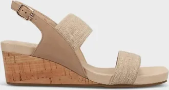 Vaneli Womens Catlee Wedge Sandals In Natural Line Last
