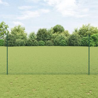 Berkfield Home Fence Posts 5 pcs U-Channel Green 160 cm Steel, Hexagon Fence Green 1, 6x10 m Steel