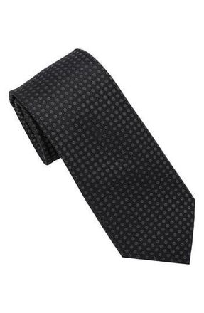 Karl Lagerfeld Sparkle Dot Print Tie in Black/Silver at Nordstrom Rack