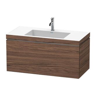 Duravit Mobile Lavabo L-cube Wt Vero Air 500x1000x480mm 1 Foro Rubinetteria Noce Scuro