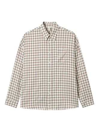 Sunflower check-print pocket shirt - Neutrals