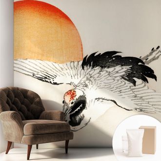 Tulup Carta Da Parati Non Tessuto - Decorazione Da Muro - Traspirante - Con Motivo - Per Camera Da Letto Cucina Elegante Gru 250x250 Cm
