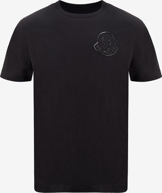 Moncler Kurzarm-T-Shirt mit 3D-Logo-Applikation