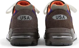 New Balance Mens Suede And Mesh Sneaker Brown