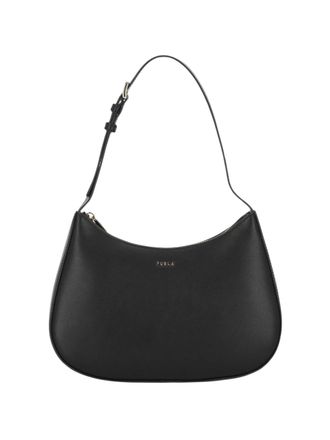 Furla Smooth-Grain Leather Shoulder Bag with Gold-Tone Accents