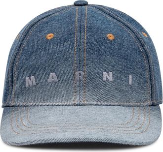 Marni Logo Cap - Heren - Petten - Blauw - M - Katoen - Accessoires