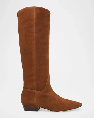 Veronica Beard Gabrielle Suede Knee-High Boots