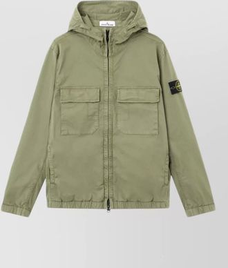 Stone Island cotton hooded jacket