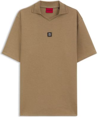 HUGO BOSS Structured cotton-blend polo shirt with Johnny collar