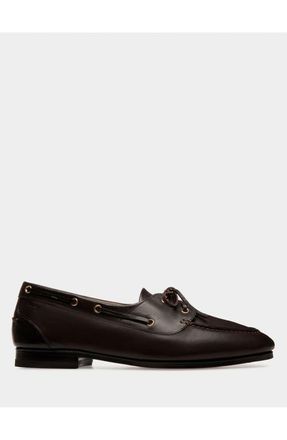 Bally Plume Moccasin in Buffalo Leather in Brown at Nordstrom, Size 41.5