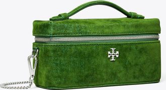 Tory Burch Womens Kira Flocked Vanity Case, One Size