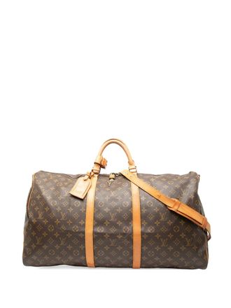 Louis Vuitton 1986 Monogram Keepall Bandouliere 60 travel bag - unisex - Leather/Fabric - One Size - Brown