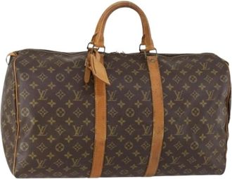 Louis Vuitton Pre-owned Weekend Bags, female, Brown, Size: ONE SIZE Pre-owned Canvas Weekend Bag