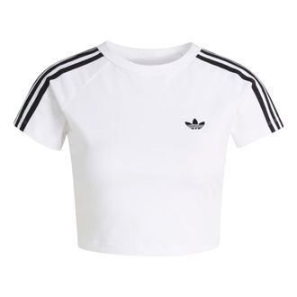 adidas (WMNS) adidas SST Baby T-Shirt Asia Sizing Black White KG3699