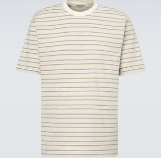 Auralee Striped cotton jersey T-shirt
