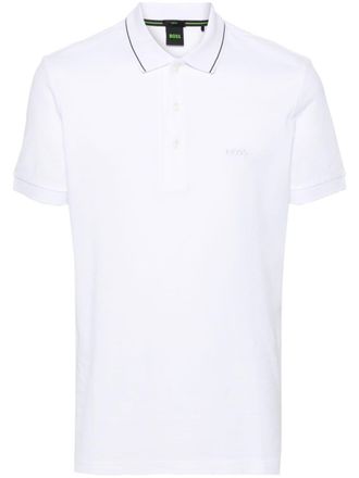 BOSS Polo con ricamo - Bianco