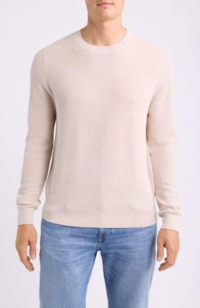 Nordstrom Cotton & Cashmere Sweater in Ivory Sand Heather at Nordstrom, Size Xx-Large