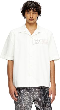 Diesel Shirt with sword print - Shirts - Man - White