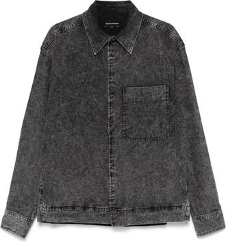 Emporio Armani Denim Nero Blouson Jacket - Heren - Spijkerjassen - Grijs - XL - Denim - Jassen