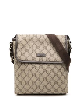 Gucci 2000-2015 GG Supreme crossbody bag - women - Fabric/Calf Leather - One Size - Brown