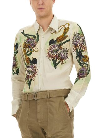 Dries Van Noten Printed Shirt - Powder