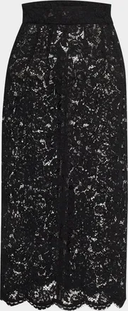 Dolce & Gabbana Lace Scalloped-Hem Midi Skirt