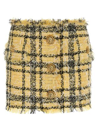 Balmain Multicolor Lurex tweed skirt