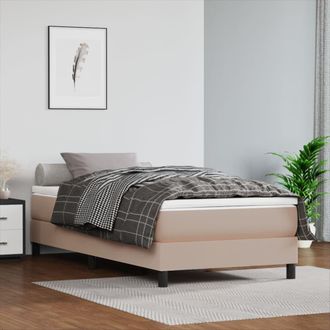 vidaXL Vidaxl - Estructura Cama Sin Colch&oacute;n Cuero Sint&eacute;tico Capuchino 100x200cm