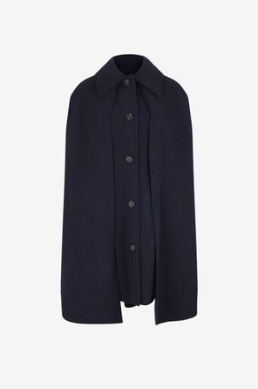 Toteme Mittellanger Mantel aus Wolle mit Hemdkragen