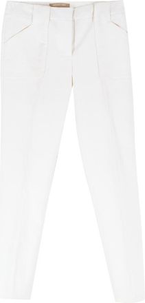 Michael Kors Off-White Tapered Slim-Leg Trousers Size XXS