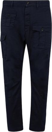 Dsquared2 Blue Solid Cargos Pants