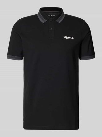 s.Oliver Red Label Regular Fit Poloshirt aus Baumwoll-Mix in Black, Gr&ouml;&szlig;e XXL