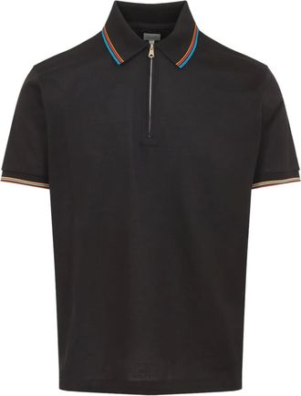 Paul Smith Polo con zip - Nero