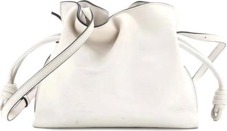 Loewe Flamenco Knot Clutch leren kleine crossbodytas - Wit
