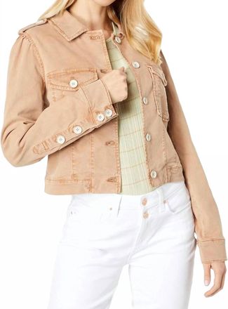 Paige Cropped Pacey Jacket In Vintage Suntan