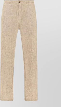 Paul & Shark linen straight-leg trousers