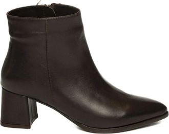 Albano Heeled Ankle Boot - Dames - Laarzen met Hak - Bruin - 36 EU - Leer - Schoenen
