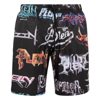 Philipp Plein Heren, Badkleding, Zwart, Maat: 2XL Poliester