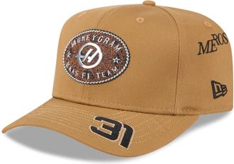 New Era Haas F1 Team, Official 2025 Merchandise, Austin Texas USA GP Special Edition, Esteban Ocon Driver Baseball Cap, 2025, Brown (UK, Alpha, M, L, Brown)