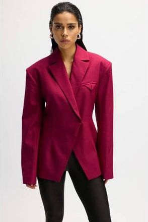 Refined Department getailleerde blazer donkerrood