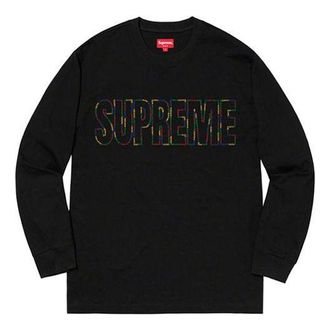 SUPREME SS19 International LS Tee Black Logo Tee SUP-SS19-822