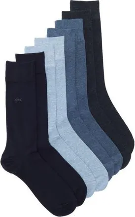 Calvin Klein 4-Pack Knit Dress Socks in Denim Heather at Nordstrom Rack