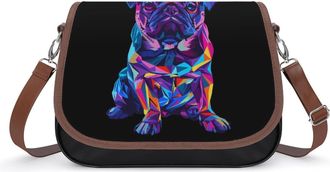 Generic Funny Colorful Pug Dog Crossbody Bags for Women Shoulder Messenger Bag Purse Handbags
