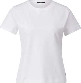 Windsor Katoenen T-shirt Comfort Stijl - Dames - T-shirts - Wit - XS - Katoen - Tops