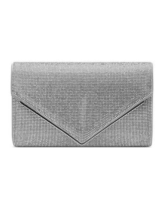 Raf&eacute; New York Candy Diamante Envelope Clutch in Silver at Nordstrom, Size Small