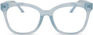 DIFF Eyewear Willa 52mm Cat Eye Reading Glasses in Crystal Blue Aura Blue Light at Nordstrom Rack