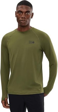 Mountain Hardwear Crater Laketm Long Sleeve Mens Clothing Combat Green : 2XL, Polyester/Elastane