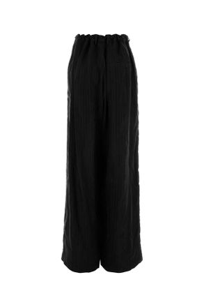 Balenciaga Womens Black Cupro Pyjama Pant Exterior: Pantaloni