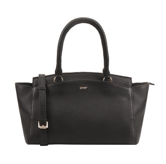 Paul Costelloe Womens Clarkson Black Leather Shoulder Bag - One Size