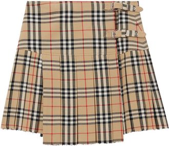 Burberry Minigonna Vintage Check In Lana-Donna